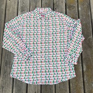 NWOT Flash Threads Holiday Christmas Button Up Shirt